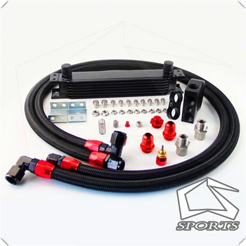 

Universal New-style AN10 7 row oil cooler + thermostat Sandwich Plate kit