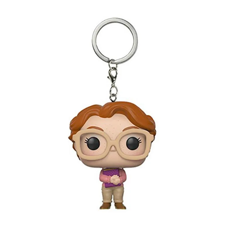 Stranger Things Keychain Action Figure toys Eleven with eggos Demogorgon Model Vinyl Dolls Keyring Children Gift
