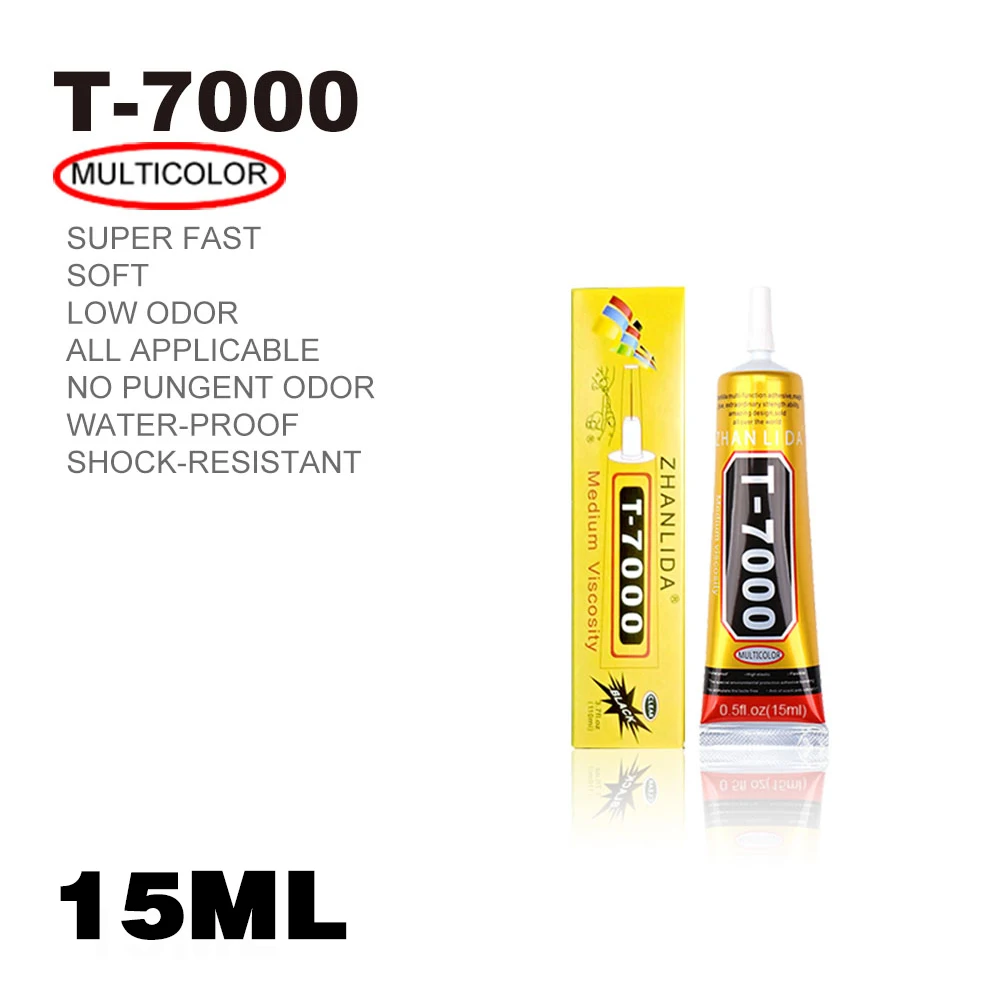 

15ml T7000 Glues Multipurpose Adhesives Super Glues T-7000 Black Liquid Epoxy Glues For DIY Crafts Glass Phone Case Metal Fabric