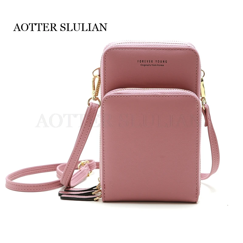 

AOTTER SLULIAN Fashion Colorful Daily Use Card Holder phone Bag Small Casual Ladies Flap Shoulder Bag Cell Phone Bags