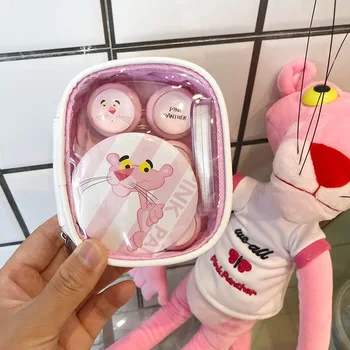 

Pink cartoon cute contact lens case Simple fresh contact lens storage box Beauty portable case