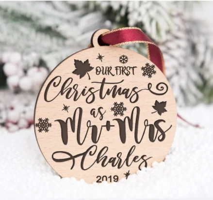 

Our First Christmas Ornament Married Personalized Christmas Ornaments Mr and Mrs Gifts Couple Newlywed Gift Just Married Mr Mrs