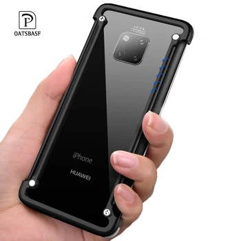 

OATSBASF For Huawei mate 20 Pro mate 20 RS Airbag Metal Bumper Mobile Case Personality Ultra-thin Shockproof Protective Cover