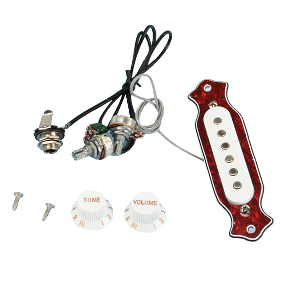 Set Of Single Coil Magnetic Acoustic Guitar Pickup With Volume Tone Control NEW