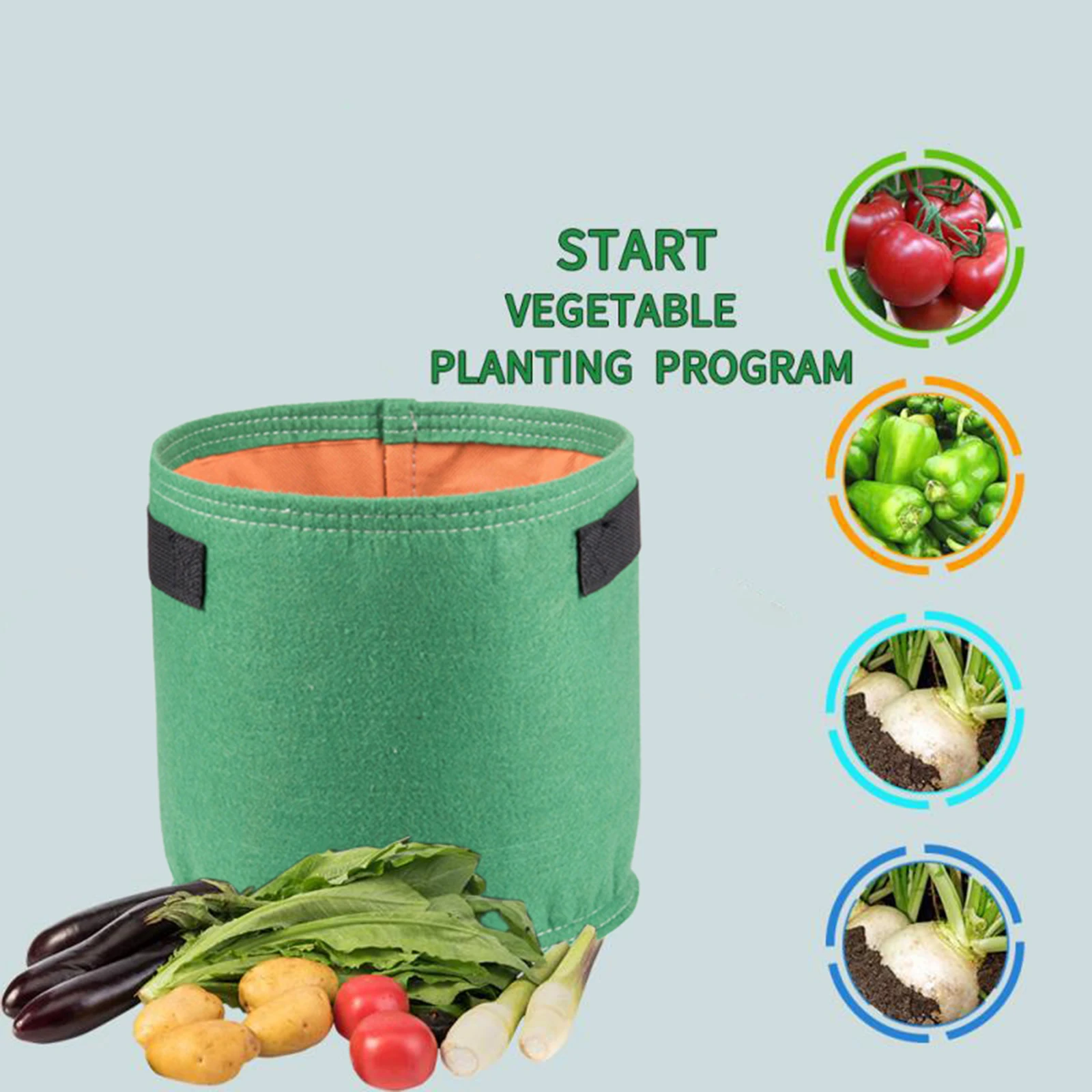 

3/5/10 Gallon Grow Bags Felt Grow Bag Gardening Fabric Grow Pot Vegetable Growing Planter Garden Flower Planting Pots