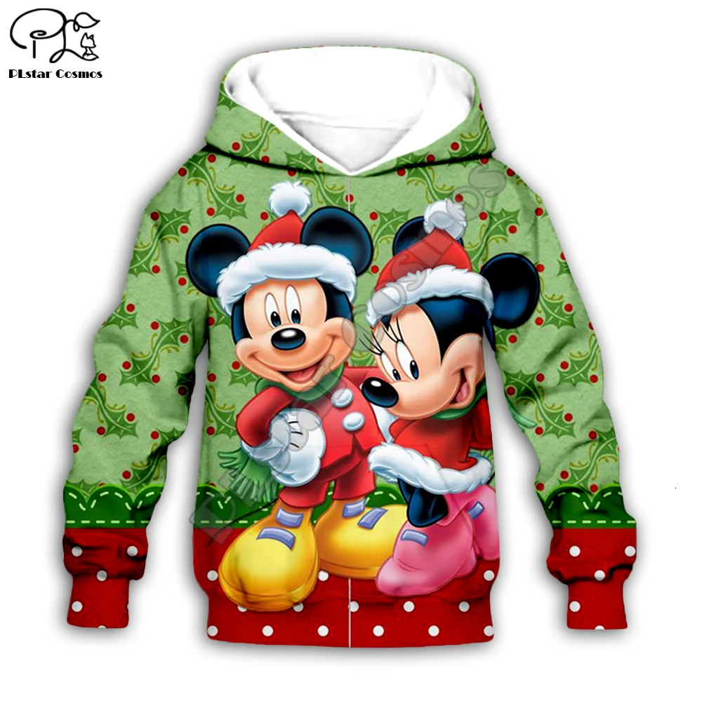 Kid set Merry Christmas cosplay 3D print cartoon hoodies Santa Claus micky kawaii child Sweatshirt zipper coat boy girl Pant