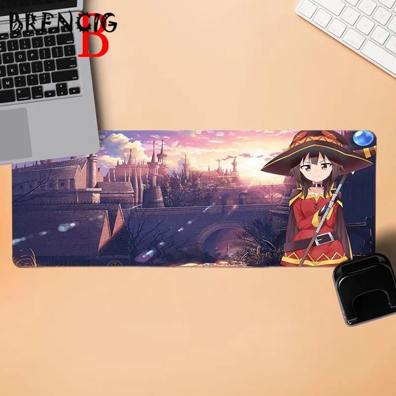 Горячая Распродажа аниме девушка megumin резиновая мышь прочный коврик для мыши на стол геймер скорость мыши розничная маленький резиновый коврик для мыши - Цвет: No LockEdge 25x29cm