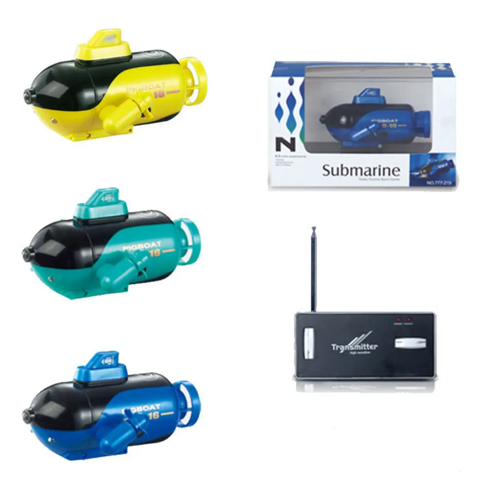 Mini Remote Control Submarine Vehicle 4CH Electronic Ship Subs Water Toy Waterproof for Pools