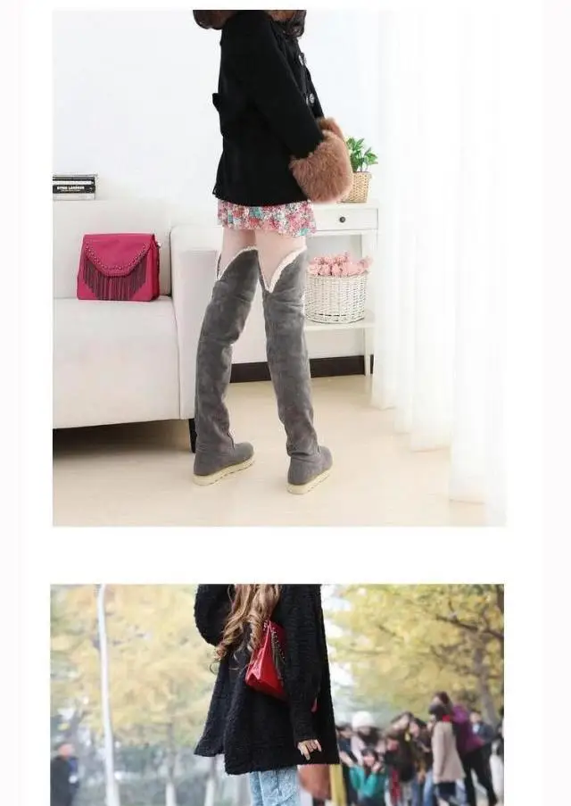 DIJIGIRLS/Botas femininas; обувь выше колена на плоской подошве; Блестящие Зимние сапоги; теплая плюшевая обувь; женские зимние сапоги martin В рыцарском стиле; Прямая поставка