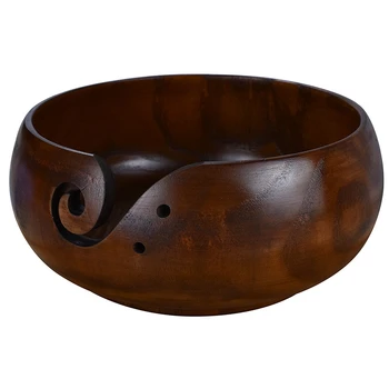 

Eco-Friendly Wooden Yarn Storage Bowl Organizer Knitted Crochet Storage Bowl Handmade Sewing Supplies Storage