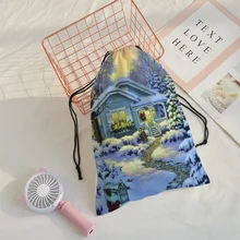 Crowsdale, уникальная женская сумка на заказ, скоростной карман, 3D принт, сумки на плечо, Merry Christmas, на завязках, байковые сумки, 32 см x 40 см