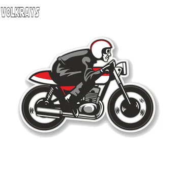

Volkrays Lovely Car Sticker Stylish Sport Retro Biker Accessories Reflective PVC Decal for Porsche Mini Cooper Mazda,9cm*14cm