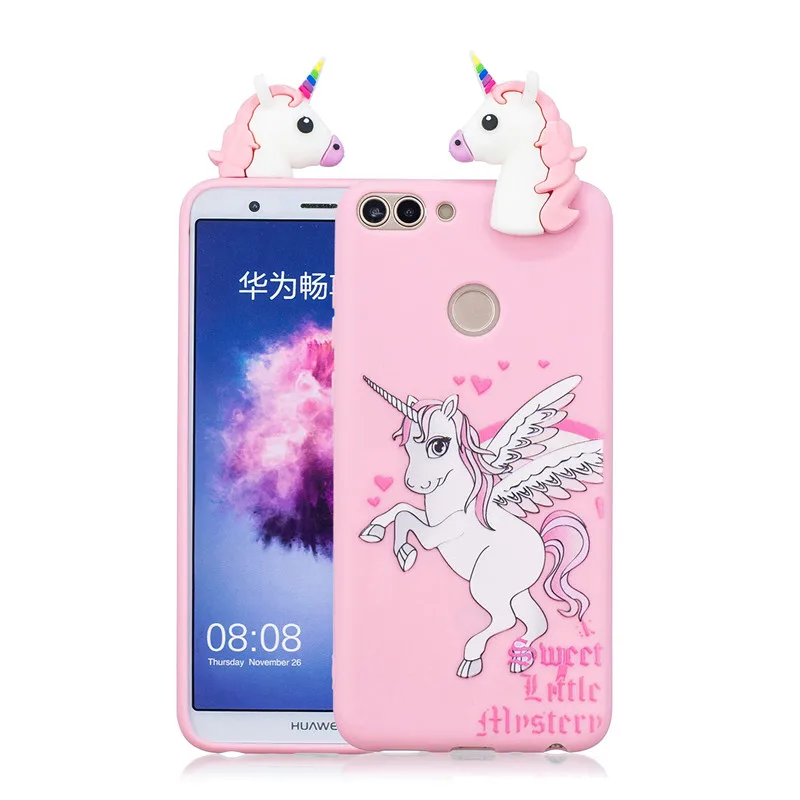 3D мягкий силиконовый чехол из ТПУ для Huawei P Smart 2019 Honor 8S 7S 7A 7C 8A 8X 10i 8 9 10 20 Lite милый с