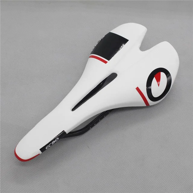 white EC90 MTB шоссейное велосипедное седло полый дизайн карбоновое волокно бант седло ультра-светильник удобные велосипедные гоночные Запчасти для сидений - Цвет: white