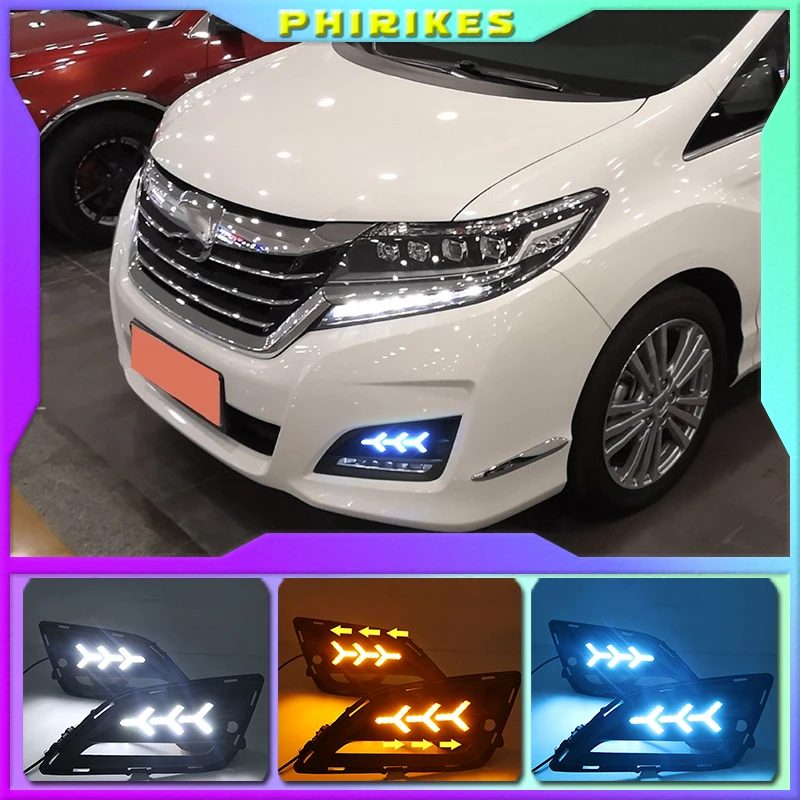 

1set LED DRL headlamp for elysion fog light car headlight for honda elysion daytime Light car accessories 2016~2019