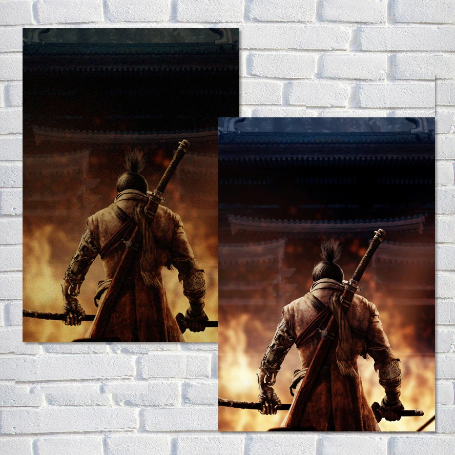 Sekiro Shadows Die Twice плакат видео игра Аниме японское Искусство Плакат белая крафт-бумага настенные картины плакаты и принты QT638