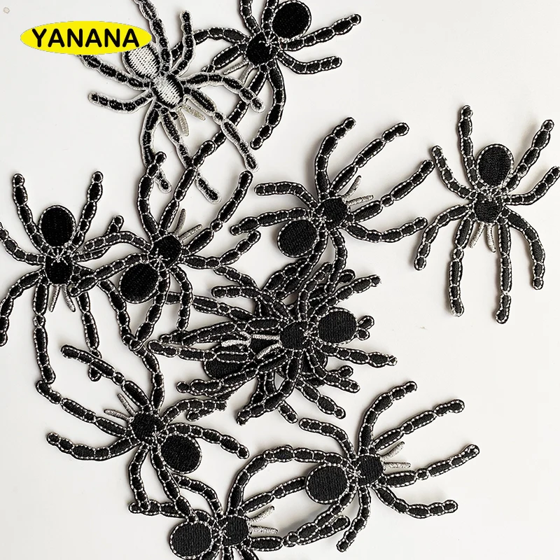 

Нашивка с изображением паука, вышивка, нашивки для одежды, животные, наклейки с утюгом на одежду, наклейка с арбузом