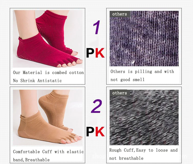 1 пара Противоскользящих носков для йоги с открытым носком женские нескользящие силиконовые носки для йоги без пальцев летние хлопковые носки