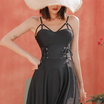 

Sexy Bathing Suit Women Swimsuit Closed Female Panties For Rash Guard New Black Cover Hot Solid Polyester Fmzxg Swim Beach Wear