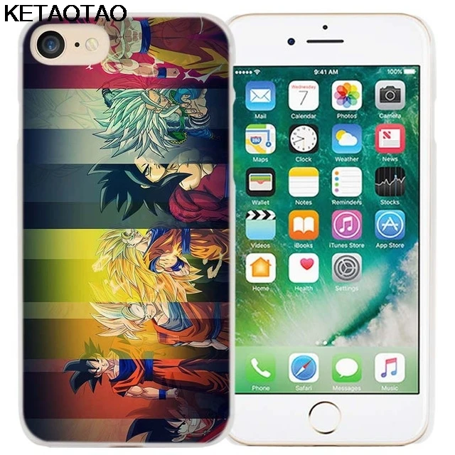 KETAOTAO Dragon Ball Goku чехол для телефона s для iPhone 4S 5C 5S 6S 7 8 SE 5Plus XR XS Max чехол кристально чистый мягкий TPU чехол s - Цвет: Прозрачный
