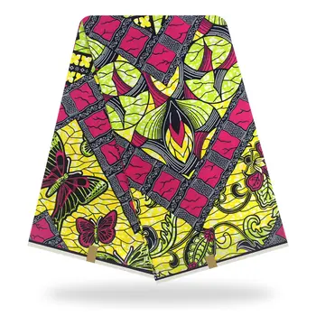 

2019 New Arrival 6Yards Wax African Real Cotton Wax Veritable Wax for Patchwork Sewing 100% Cotton Y90814-13