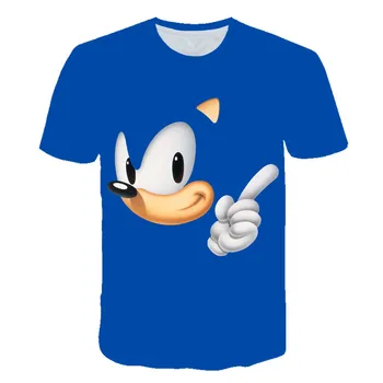 

baby boys' clothes Cool cartoon sonic kids T shirt summer boy girl personality cute fashion sonic hedgehog short sleeve tops