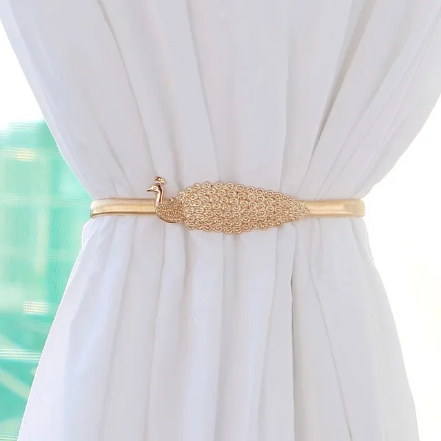 ⚡️Metal Curtain Clip Tieback Buckle Clips Curtain Holders Golden Silver Color Leaves Bow Elk Buckle Tie Back Curtain Accessories Peacock gold