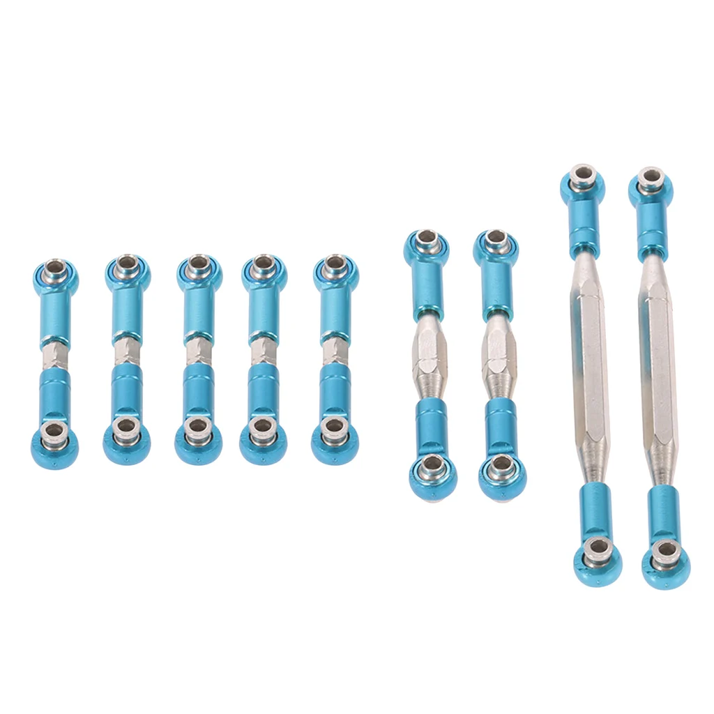 9pcs RC Car Steering Linkage Pulling Steering Rod For WLtoys 12428 FY-03 