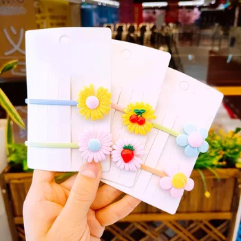 

Korean-style Children Barrettes Cute Cartoon Long Clip Hot Selling Daisy Headband Candy-Colored Bang Clip Side Clip Stall