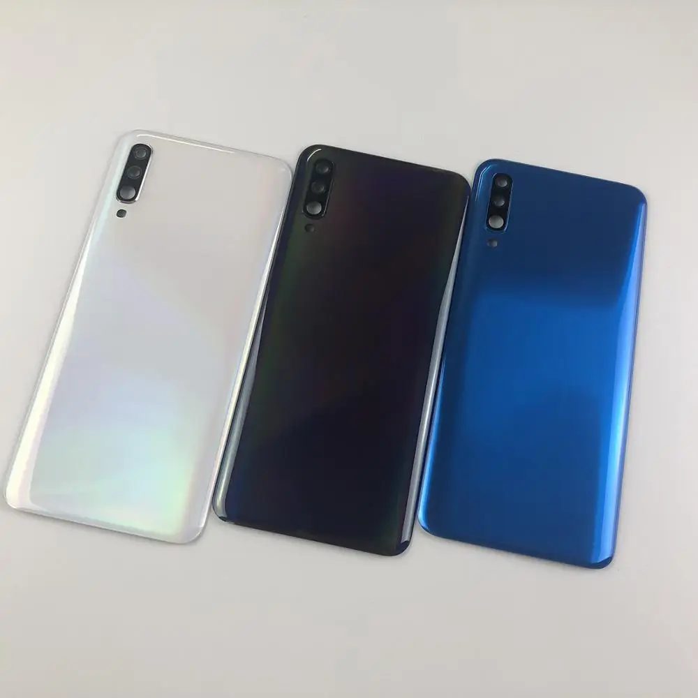 Для SAMSUNG Galaxy A50 A505 A505F A505DS Корпус задняя крышка батареи с наклейкой клей+ крышка объектива камеры+ логотип