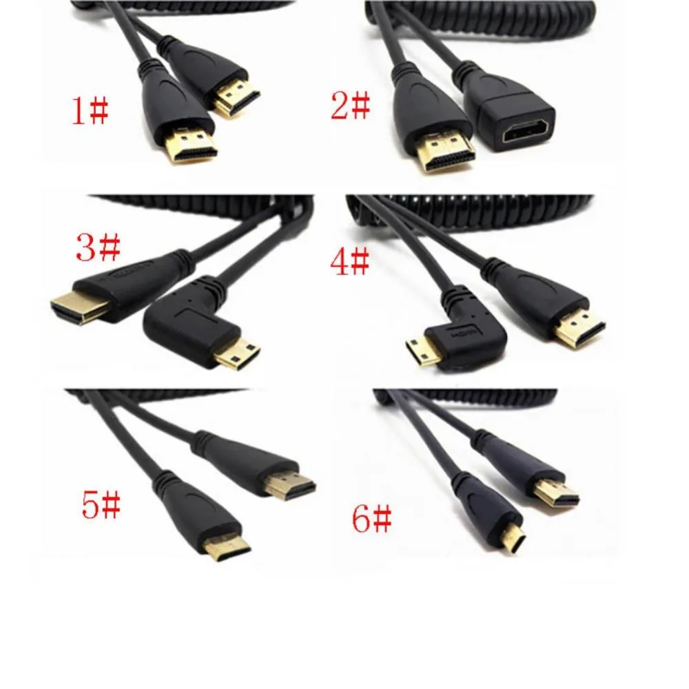 HDMI к Micro прямоугольный HD кабель папа-папа/Папа-мама гибкий кабель V1.4 DSLR 0,5 M/2 M гибкий кабель