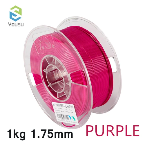 1kg PURPLE Только для России! Yousu рекламная Высококачественная нить 1,75 мм 1 кг PETG 3D для 3D принтера FDM 3D Ручка PETG нить разных цветов - Цвет: 1kg PURPLE