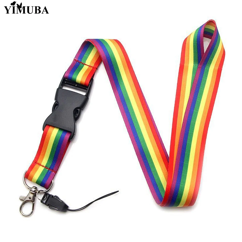 YIMUBA-Hot-LGBT-Rainbow-Lanyards-Keychain-Lesbian-Gay-Pride-Cool-Neck ...