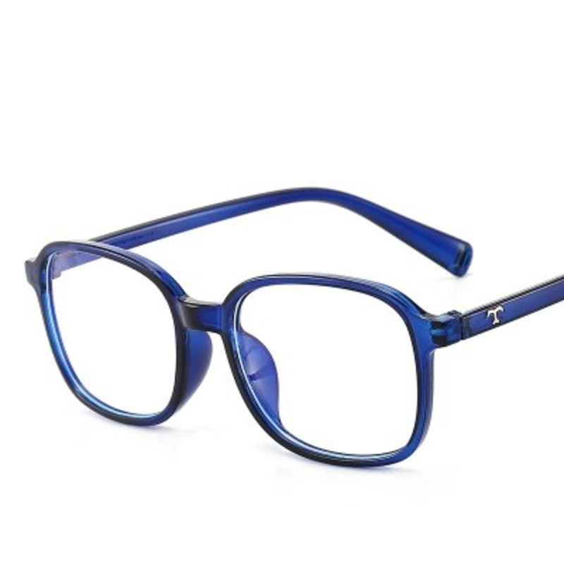 

Retro Square Anti Blue Light Glasses Women 2020 Brand Designer Large Frame Eyewears Men Can Be Equipped With Myopia Eyeglasses