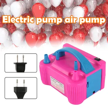 

Double Hole Portable Electric Balloon Inflator Pump Nozzle Air Compressor Inflatable Electric Balloon Pump Air Blower EU/US Plug