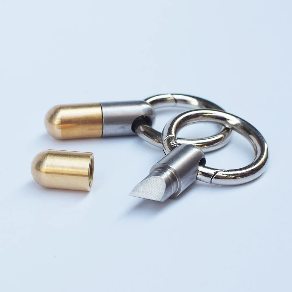 

Stainless Steel Multi-function EDC Portable Tinying Mini Tool Key Ring Pendant Tiny Cutting Tool Capsule Knife
