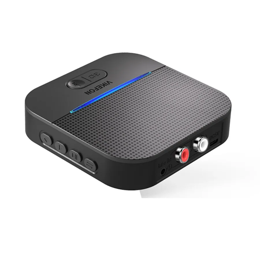 Автомобильный Bluetooth 5,0 аудио приемник 3D звуковые эффекты Handsfree 3,5 мм разъем Aux беспроводной адаптер автоматическое включение для динамика автомобиля передатчик - Название цвета: Черный