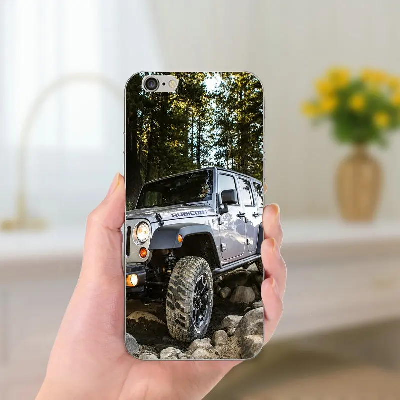Jeeps Wrangler мягкие чехлы для телефонов из ТПУ для iPhone 8 7 6 6S Plus X 5 5S SE 5C Тонкий Силиконовый противоударный прозрачный чехол