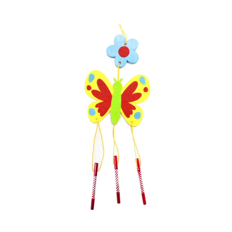 butterfly Saizhi DIY Дети Обучающие игрушки ткань ветровой колокольчик детский сад ручное Искусство и ремесла для детей SZ3637 - Цвет: butterfly