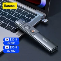 Baseus 2.4ghzのワイヤレスプレゼンターリモコン赤色レーザーペンusbペンmac勝利10 8 7 xpプロジェクターpowerpointのppt