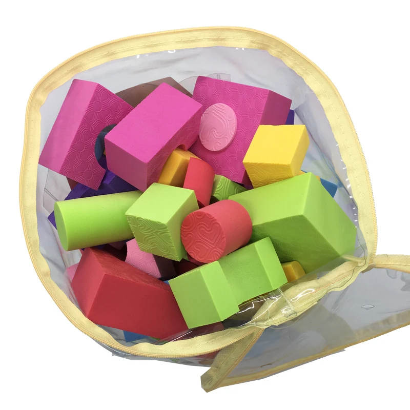 100 PCS EVA building blocks for 0-6 years old soft safe bricks Enlighten toys