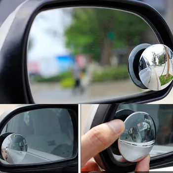 

2PCS 360 Degree Car Motorcycle Blind Spot Mirrors HD Glass Wing Side Rear View Vehicle Rear View Mirrors Truck Car Accessories