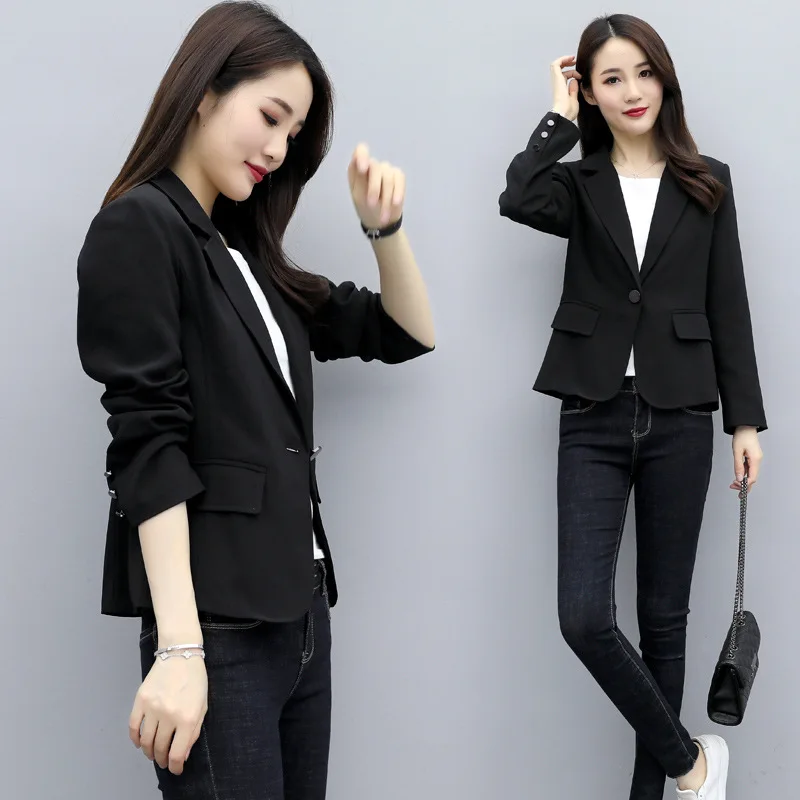 

Small Suit Coat Women's 2019 Autumn New Style Korean-style Slimming Loose-Fit Versatile Fashionable Early Autumn Casual Short Co