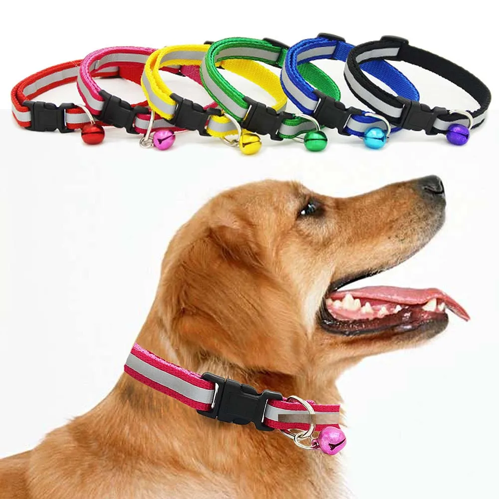 

1PC Adjustable LED Dog Collar with Bell Rope Cat Collar Kitten Collar Neck Strap Cat Accessories Dog Collar