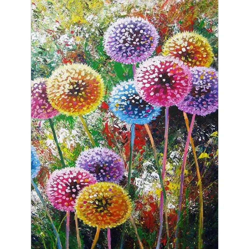 5D DIY Diamand Painting Dandelion Cross stitch Full Drill Diamond Embroidery Flowers Mosaic Picture of Rhinestones Decor Gift 