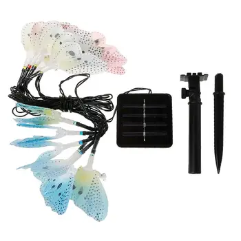 

2020 New Solar Powered String Lights Butterfly Shape 12-LED Fiber Optic Fairy Lamps