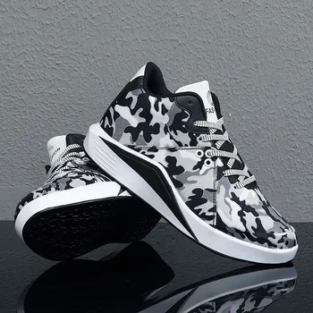 

Men's canvas high help camouflage flat shoes men's mix casual canvas shoes non-slip cushioning PU outsole sneakers large size