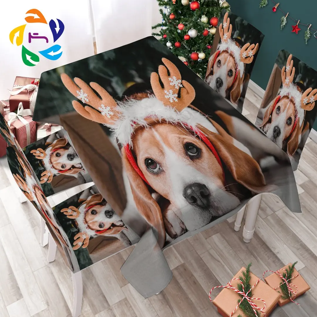 BeddingOutlet Antler Hound Tablecloth Waterproof Table Cloth for Dining Room Watercolor Cover | Дом и сад