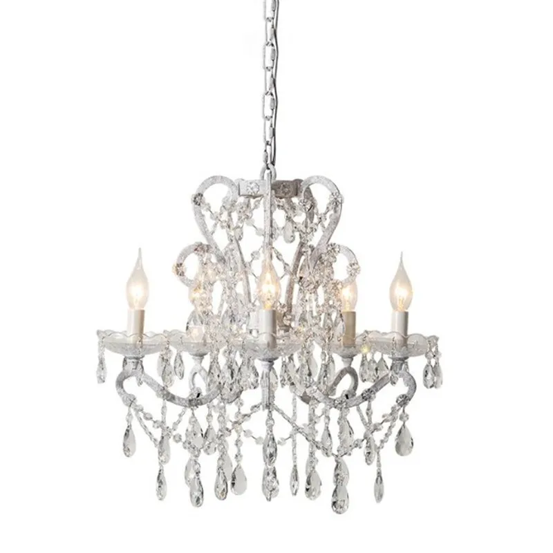 old white crystal chandelier