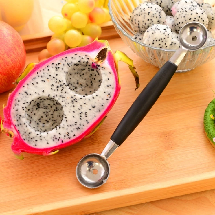 

Double-end Melon Baller Fruit Scoop Stainless Steel Waterlemon Scoop Ice Cream Platter Digging Spoon Digger Kitchen Accessories